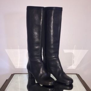 Lanvin Knee-High Leather Heeled Boots